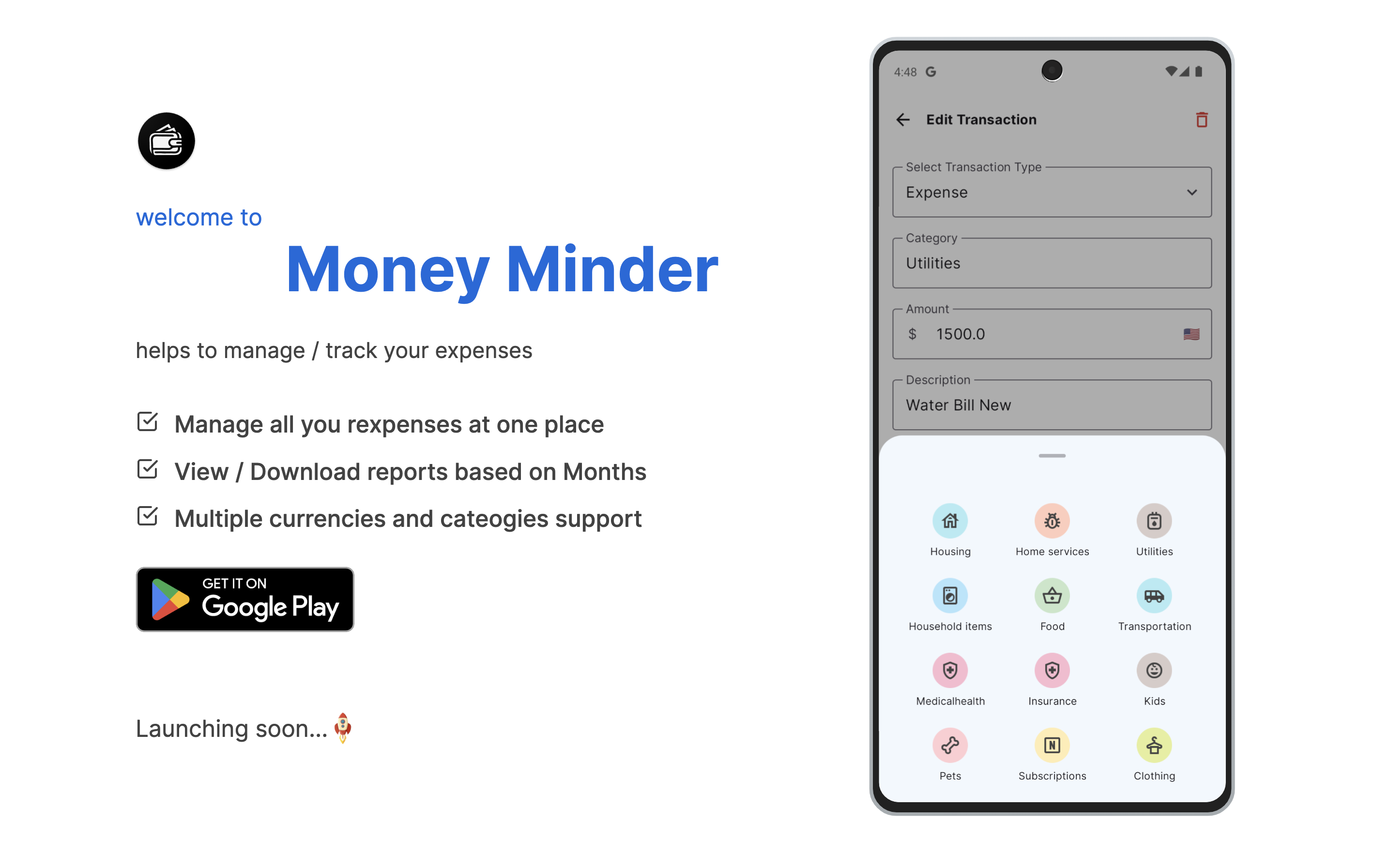 Money Minder preview